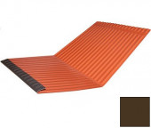 Ребристый желобок для обустройства ендовы 500х1600мм, алюм., коричневый - С-000115980