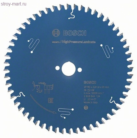 Цирк диск Expert for HPLam 190x20x2.6/1.6x56T - 2608644134 Цирк диск Expert for HPLam 190x20x2.6/1.6x56T - 2608644134