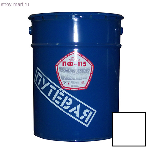 Эмаль ПФ-115 «Путевая» белая 20 кг. / Ярославль - С-000085494 Эмаль ПФ-115 «Путевая» белая 20 кг. / Ярославль - С-000085494