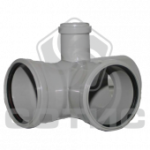 Крестовина канализационная двухплоскостная полипропиленовая - левая ПП Ду110x110x50 87гр.