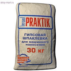 Гипсовая шпатлёвка белая Praktik, (30 кг) 49 шт./под. - С-000089768
