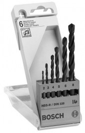 Набор 6шт,сверла HSS-R,ф2-8мм - 2.607.018.352