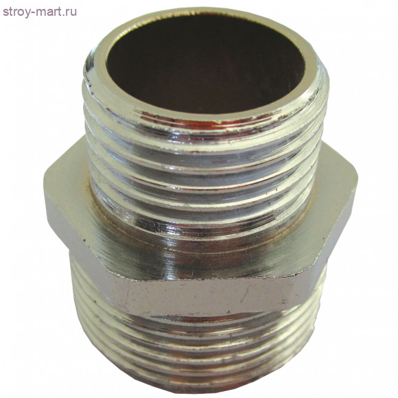 Ниппель латунь переходн хром Ду 15х10 НР Faro STC 5734 - 4606034008140 Ниппель латунь переходн хром Ду 15х10 НР Faro STC 5734 - 4606034008140