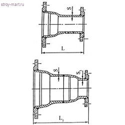 Переход чугун ВЧШГ ХФ Ду 100х50 Водоприбор - 027-6905 Переход чугун ВЧШГ ХФ Ду 100х50 Водоприбор - 027-6905
