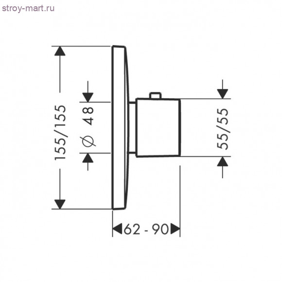 Термостат Highflow, СМ PuraVida 15772000