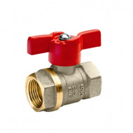 Кран шаровой латунь 11Б27п1 А30/1 никель Ду 15 ВР бабочка БАЗ - 007-7482 Кран шаровой латунь 11Б27п1 А30/1 никель Ду 15 ВР бабочка БАЗ - 007-7482