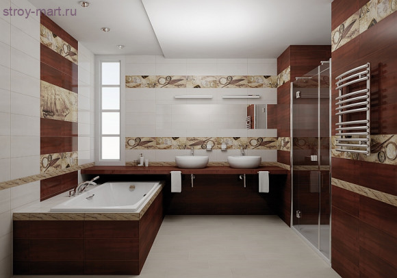 Royal krem Плитка настенная 20х50 Royal krem Плитка настенная 20х50