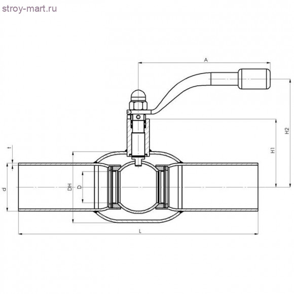 Кран шаровой сталь газ DZT Ду 40 Ру40 под приварку BROEN 7410240040 Кран шаровой сталь газ DZT Ду 40 Ру40 под приварку BROEN 7410240040
