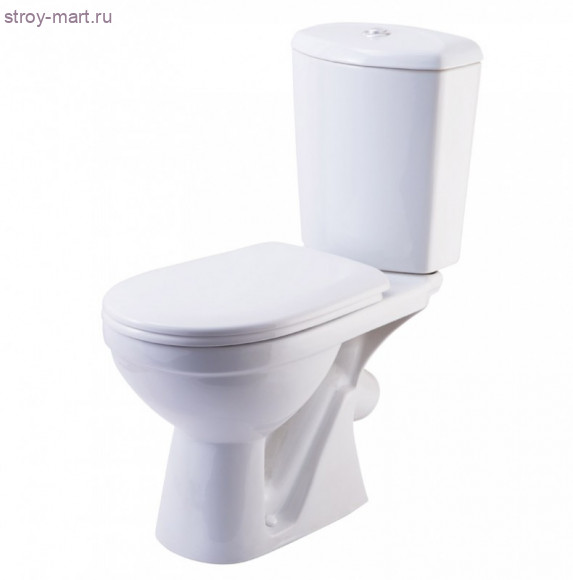 Унитаз-компакт Комфорт белый косой выпуск в комплекте Кировская Керамика - 4620008192789 Унитаз-компакт Комфорт белый косой выпуск в комплекте Кировская Керамика - 4620008192789