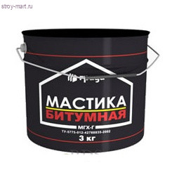 Мастика битумная «МГХ-Г» 3кг, (144 шт/уп.) / Грида - С-000093840 Мастика битумная «МГХ-Г» 3кг, (144 шт/уп.) / Грида - С-000093840