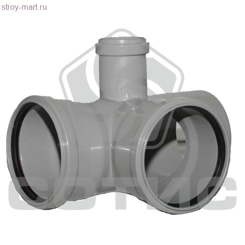 Крестовина канализационная двухплоскостная полипропиленовая - правая ПП Ду110x110x50 87гр.