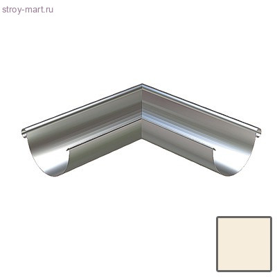 Lindab, Угол желоба внешний 90 град, 125 мм, (001) RAL 9002 белый - С-000050604 Lindab, Угол желоба внешний 90 град, 125 мм, (001) RAL 9002 белый - С-000050604