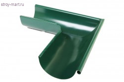 AS Угол желоба внешний 90гр 90/125 RAL 6005 зеленый - С-000100073 AS Угол желоба внешний 90гр 90/125 RAL 6005 зеленый - С-000100073