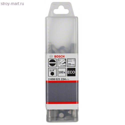 100 БИТ LS0.8x5.5 25ММ ECO - 2608521226 100 БИТ LS0.8x5.5 25ММ ECO - 2608521226