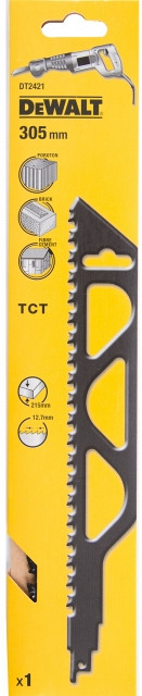 Пилки д\ножовки,1шт,НM,305\12.7мм,д\порист бетона,кирпича,фиброцемента(S1243HM) - DT 2421 Пилки д\ножовки,1шт,НM,305\12.7мм,д\порист бетона,кирпича,фиброцемента(S1243HM) - DT 2421