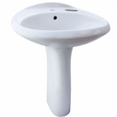 Умывальник Престиж белый с пьедесталом 1 отверстие 3 величины б/комплекта Оскол - 4606034156360 Умывальник Престиж белый с пьедесталом 1 отверстие 3 величины б/комплекта Оскол - 4606034156360