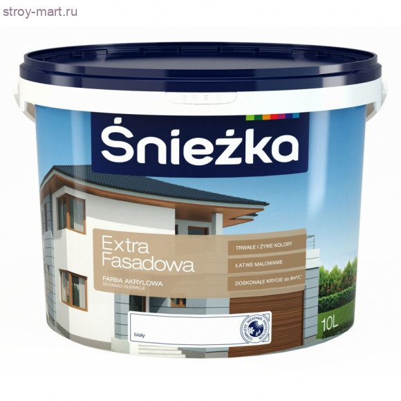 Краска фасадная. 10 л. «Extra Fasadowa» /Sniezka Польша - С-000085223 Краска фасадная. 10 л. «Extra Fasadowa» /Sniezka Польша - С-000085223
