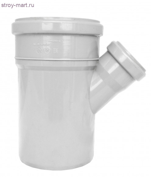 Тройник НПВХ серый Дн 50х50х90° б/нап в комплекте ТУ 6-49-33-92 - 027-1737