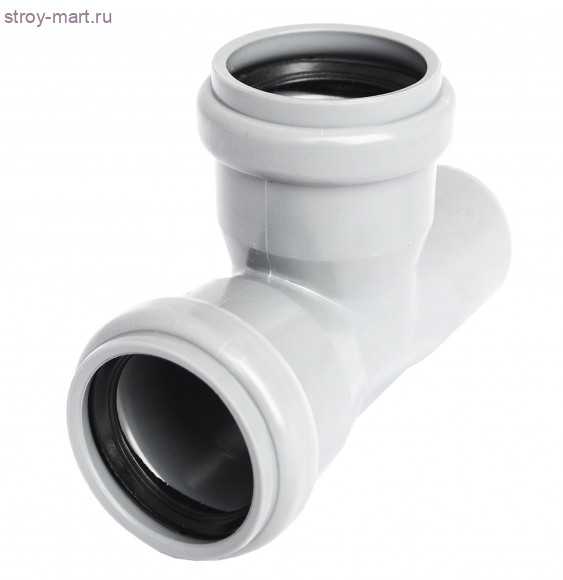 Тройник НПВХ серый Дн 50х50х90° б/нап в комплекте ТУ 6-49-33-92 - 027-1737