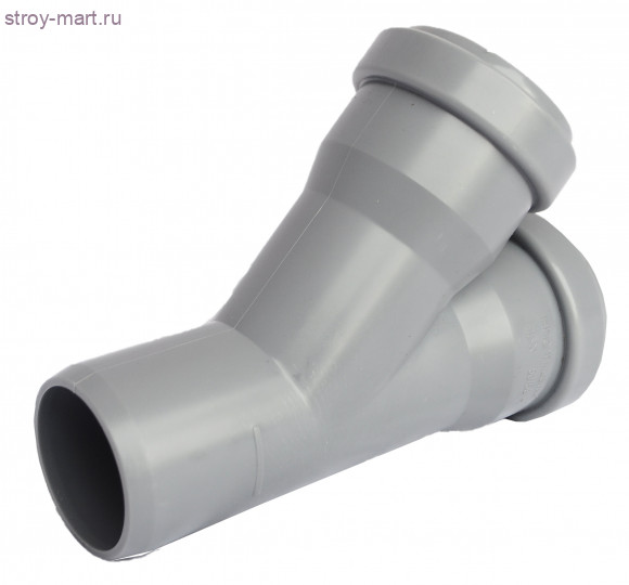 Тройник НПВХ серый Дн 50х50х90° б/нап в комплекте ТУ 6-49-33-92 - 027-1737