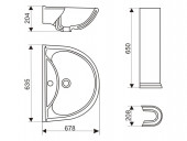 Умывальник Престиж сиренев с пьедесталом 1 отверстие 3 величины б/комплекта Оскол - 023-2537 Умывальник Престиж сиренев с пьедесталом 1 отверстие 3 величины б/комплекта Оскол - 023-2537