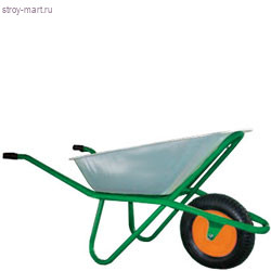 Тачка садово-строительная, усиленная, грузоподъемность 200 кг, объем 90л (/ 68918) - С-000056220