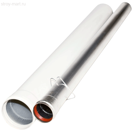 Труба дымоотвод Ду 60/100 L=1м коаксиальн б/комплекта Ariston 3318005