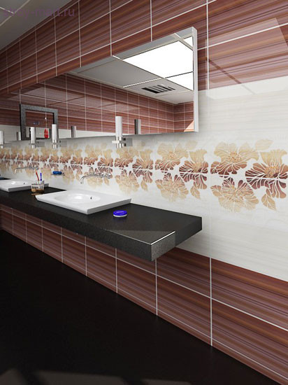 Кензо корич./09-03-15-075-1/ /96-54-13-7501/  декор 40х25.