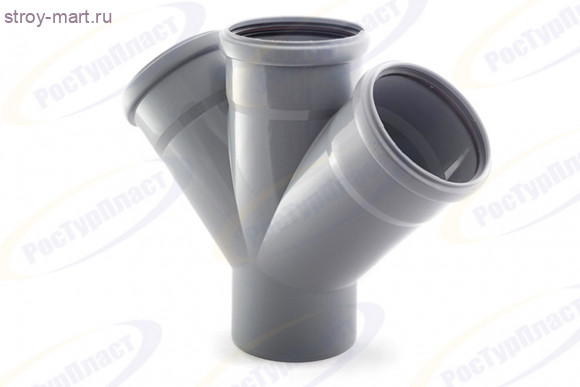 Крестовина PP-H серый Дн 110х110х110х45 б/нап в комплекте РосТурПласт 11320 - 4640014212349
