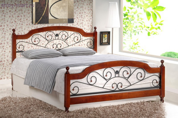 Кровать полуторная AT-9156 Double bed (140*200) Кровать полуторная AT-9156 Double bed (140*200)