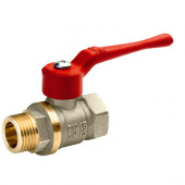 Кран шаровой латунь 11б27п1 А31 никель Ду 20 ВР/НР рычаг БАЗ - 007-7490