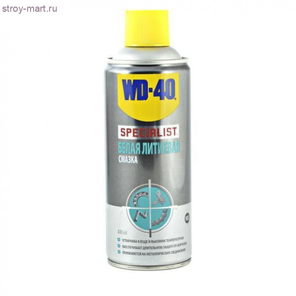 Смазка литневая «WD-40 Specialist» белая 400 мл, (12 шт/уп.) / 70390 - С-000096717 Смазка литневая «WD-40 Specialist» белая 400 мл, (12 шт/уп.) / 70390 - С-000096717