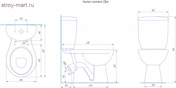 Унитаз-компакт Евро черный декор косой выпуск в комплекте Кировская Керамика - 4606034157244 Унитаз-компакт Евро черный декор косой выпуск в комплекте Кировская Керамика - 4606034157244