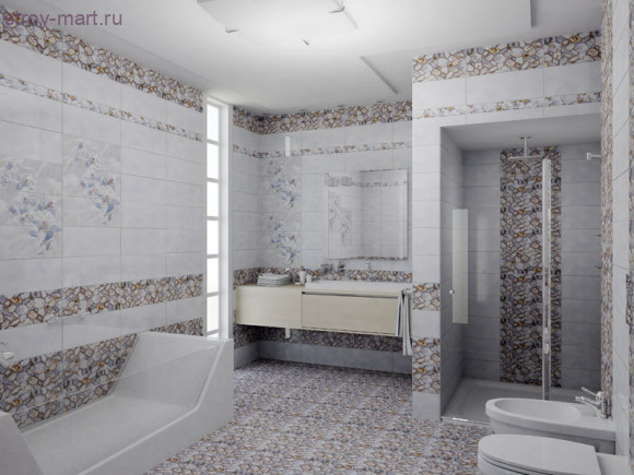 Агат Блю Плитка настенная 50,5х20,1 Агат Блю Плитка настенная 50,5х20,1