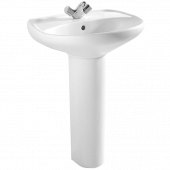 Умывальник Lyra белый с пьедесталом 1 отверстие 3 величины в комплекте 600х490 Jika 8.1427.2.000.104.9, 8.1927.0.000.000.9