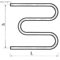 Полотенцесушитель сталь М-образный 600х600 1'' D33 хром СПб - 4606034170335 Полотенцесушитель сталь М-образный 600х600 1'' D33 хром СПб - 4606034170335