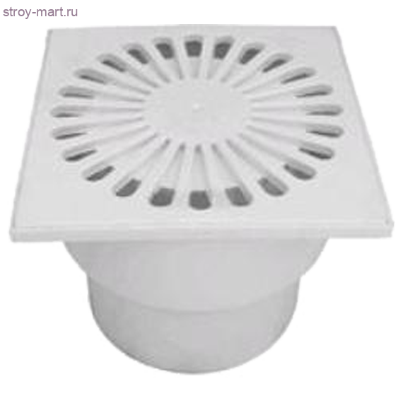 Трап вертикальный PP Ду 50 (150х150) белый РосТурПласт 11382