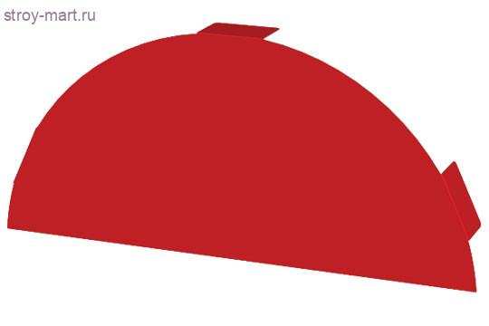 Заглушка конька круглого простая МП Viking-0,45мм - С-000112655 Заглушка конька круглого простая МП Viking-0,45мм - С-000112655