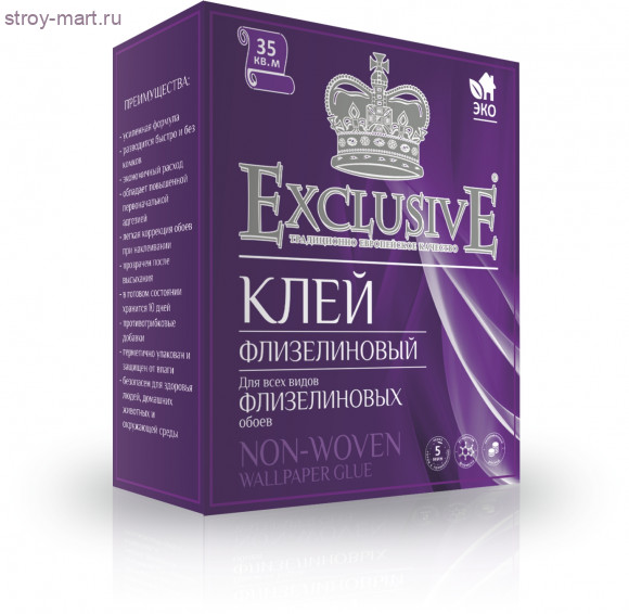 Клей для обоев «Exclusive» флизелиновый standart 250гр.. 24 шт/уп. - С-000123859 Клей для обоев «Exclusive» флизелиновый standart 250гр.. 24 шт/уп. - С-000123859