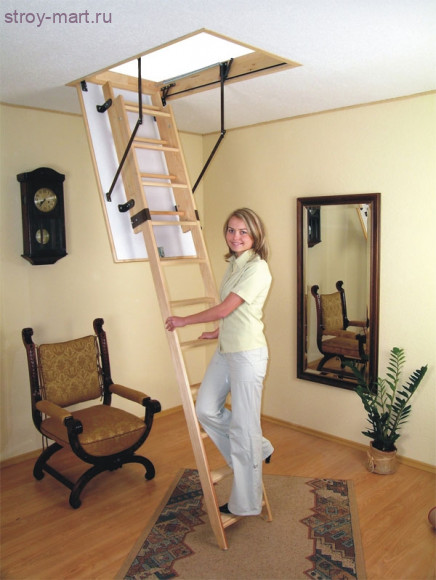 Раздвижная чердачная лестница Sliding 60x120 Раздвижная чердачная лестница Sliding 60x120