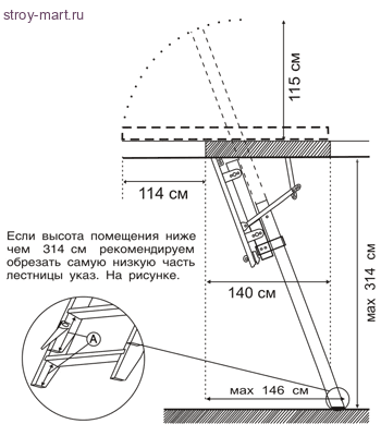 Раздвижная чердачная лестница Sliding 60x120 Раздвижная чердачная лестница Sliding 60x120