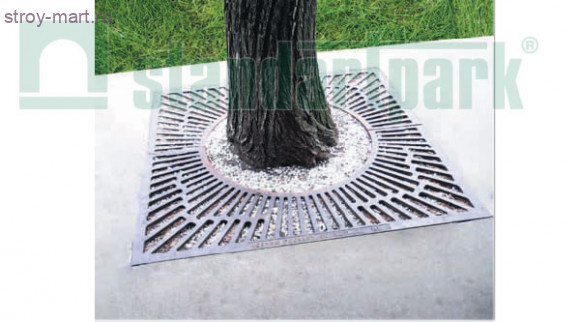 Решетка приствольная РП - 100 100-СЧ чугунная квадратная - 37000