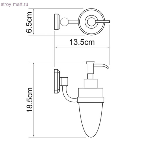 K-3099 Дозатор для жидкого мыла стеклянный - 001-0217 K-3099 Дозатор для жидкого мыла стеклянный - 001-0217