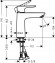 Смеситель для раковины 110, однорычажный, без сливного гарнитура Talis E 71712000 Смеситель для раковины 110, однорычажный, без сливного гарнитура Talis E 71712000