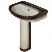 Умывальник Ресса черный с пьедесталом 1 отверстие 2 величины б/комплекта Кировская Керамика - 4606034156636 Умывальник Ресса черный с пьедесталом 1 отверстие 2 величины б/комплекта Кировская Керамика - 4606034156636