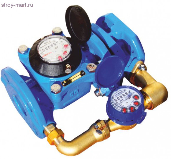 Счётчик х/в комбинированный ВСХНК Ду 50/20 Ру10 50С фл Тепловодомер - 030-0307