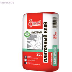Клей плиточный «Старатели» (Быстрый), 25 кг (63 шт/под) - С-000014889 Клей плиточный «Старатели» (Быстрый), 25 кг (63 шт/под) - С-000014889