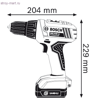 Аккумуляторная дрель-шуруповерт Bosch GSR 1440-LI Professional - 06019A8405 Аккумуляторная дрель-шуруповерт Bosch GSR 1440-LI Professional - 06019A8405