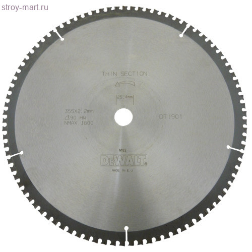 Диск пильный,ф355х25.4х2.2мм,90зуб,д\торц пил,д\металла - DT 1901 Диск пильный,ф355х25.4х2.2мм,90зуб,д\торц пил,д\металла - DT 1901