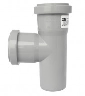 Тройник PP-H сер б/н Дн50х40х87,5 в/к - 027-9500 Тройник PP-H сер б/н Дн50х40х87,5 в/к - 027-9500